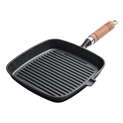 Cast Iron Square Grill Pan 22cm Pre Seasoned Skillet Pan