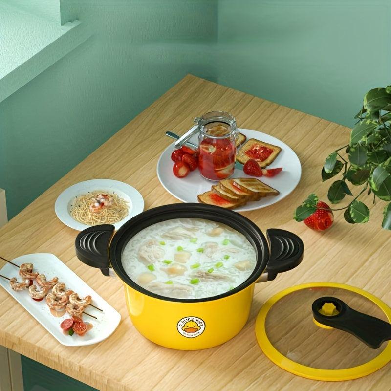 Pressure Cooker Saucepan Soup Pot Glass Cover Ergonomic Handle Braisers Stew Pot