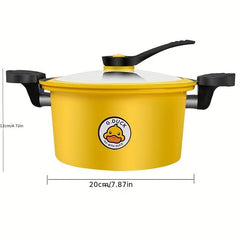 Pressure Cooker Saucepan Soup Pot Glass Cover Ergonomic Handle Braisers Stew Pot