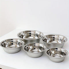 5pcs Stainless Steel Multifunctional Basins High Stainless Steel Salad Basin