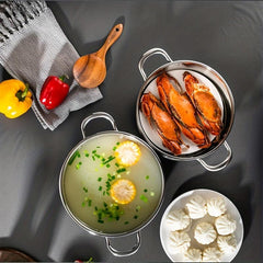 Stainless Steel Soup Pot 4.9L Large Capacity Cookware