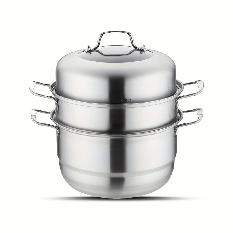 Stainless Steel Soup Cooker 3 Layer Food Steamer Cooking Pot