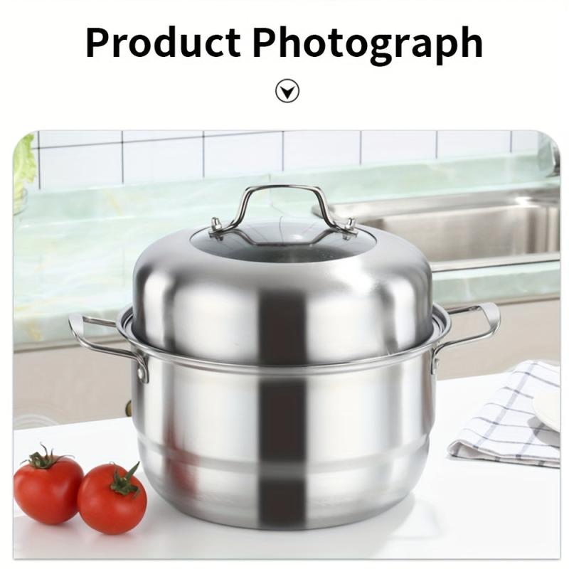 Stainless Steel Soup Cooker 3 Layer Food Steamer Cooking Pot