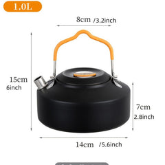 1L Stainless Camping Teapot Lightweight Outdoor Kettle