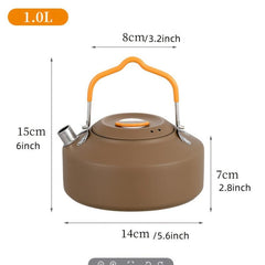 1L Stainless Camping Teapot Lightweight Outdoor Kettle