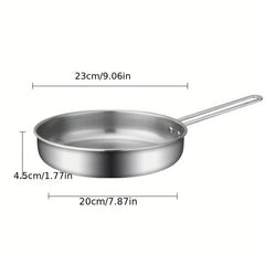3pcs Stainless Steel Cookware Set Flat Bottom Frying Pan Soup Pot Milk Pot