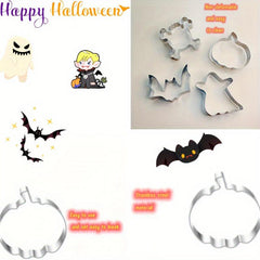 2pcs Halloween Cookie Baking Mold Sandwich Cutter Kitchen Gadgets Decorations