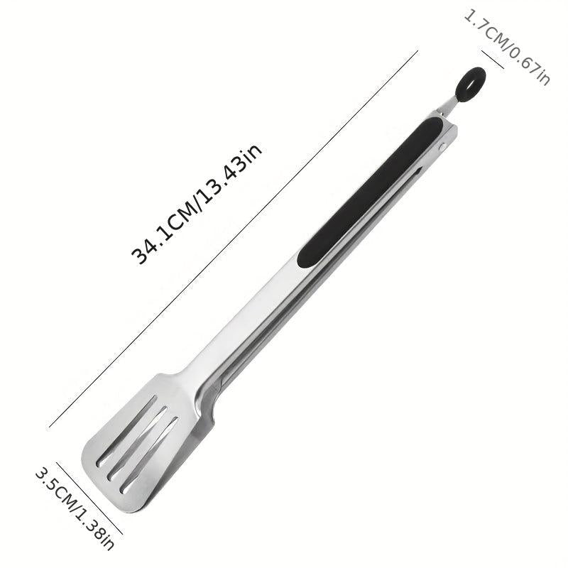 1pc Stainless Steel BBQ Tong Kitchen Utensil