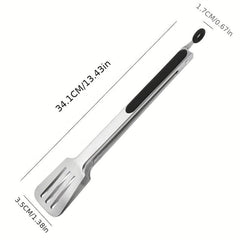 1pc Stainless Steel BBQ Tong Kitchen Utensil