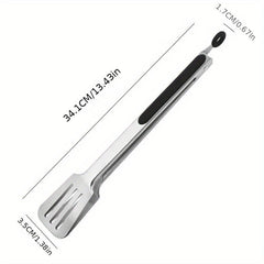1pc Stainless Steel BBQ Tong Kitchen Utensil