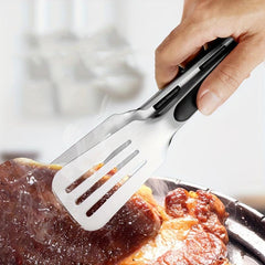 1pc Stainless Steel BBQ Tong Kitchen Utensil