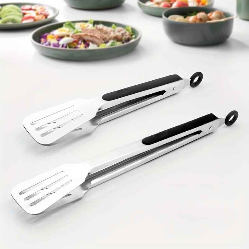 1pc Stainless Steel BBQ Tong Kitchen Utensil