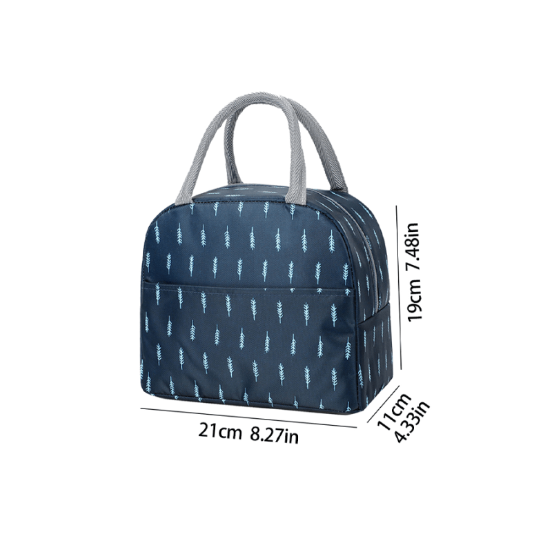 Oxford Cloth Insulated Lunch Box Bag Aluminum Foil Inside