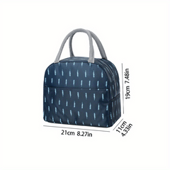 Oxford Cloth Insulated Lunch Box Bag Aluminum Foil Inside