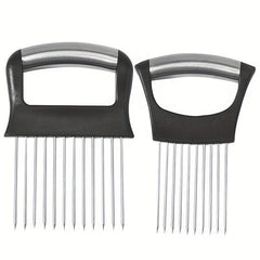 Onion Holder Slicer Vegetable Tools Stainless Steel Cutting Kitchen Gadget