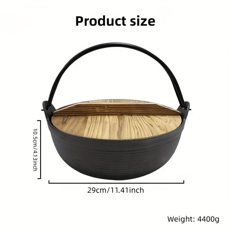 Cast Iron Japanese Sukiyaki Stockpot Stew Pot Old Fashioned Japanese Stockpot