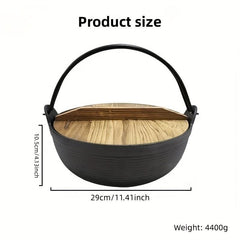 Cast Iron Japanese Sukiyaki Stockpot Stew Pot Old Fashioned Japanese Stockpot