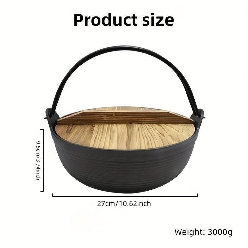 Cast Iron Japanese Sukiyaki Stockpot Stew Pot Old Fashioned Japanese Stockpot