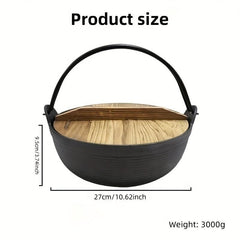 Cast Iron Japanese Sukiyaki Stockpot Stew Pot Old Fashioned Japanese Stockpot