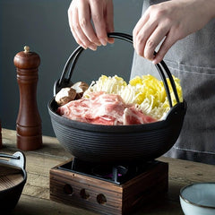 Cast Iron Japanese Sukiyaki Stockpot Stew Pot Old Fashioned Japanese Stockpot