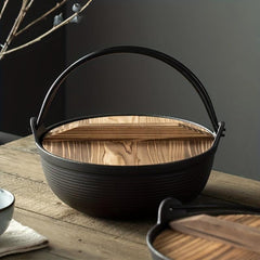 Cast Iron Japanese Sukiyaki Stockpot Stew Pot Old Fashioned Japanese Stockpot