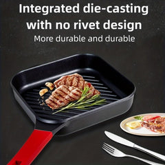 Diamond Steak Frying Pan Non Stick Aluminum Alloy