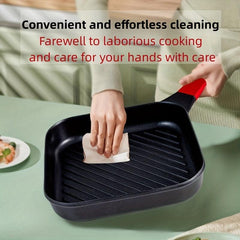 Diamond Steak Frying Pan Non Stick Aluminum Alloy