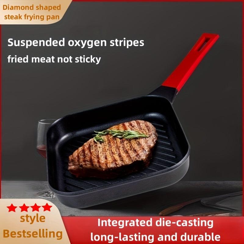 Diamond Steak Frying Pan Non Stick Aluminum Alloy