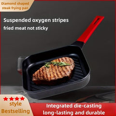 Diamond Steak Frying Pan Non Stick Aluminum Alloy