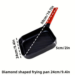 Diamond Steak Frying Pan Non Stick Aluminum Alloy