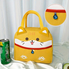 Kitten Lunch Bag Portable Aluminum Foil Large Capacity Bento Bag