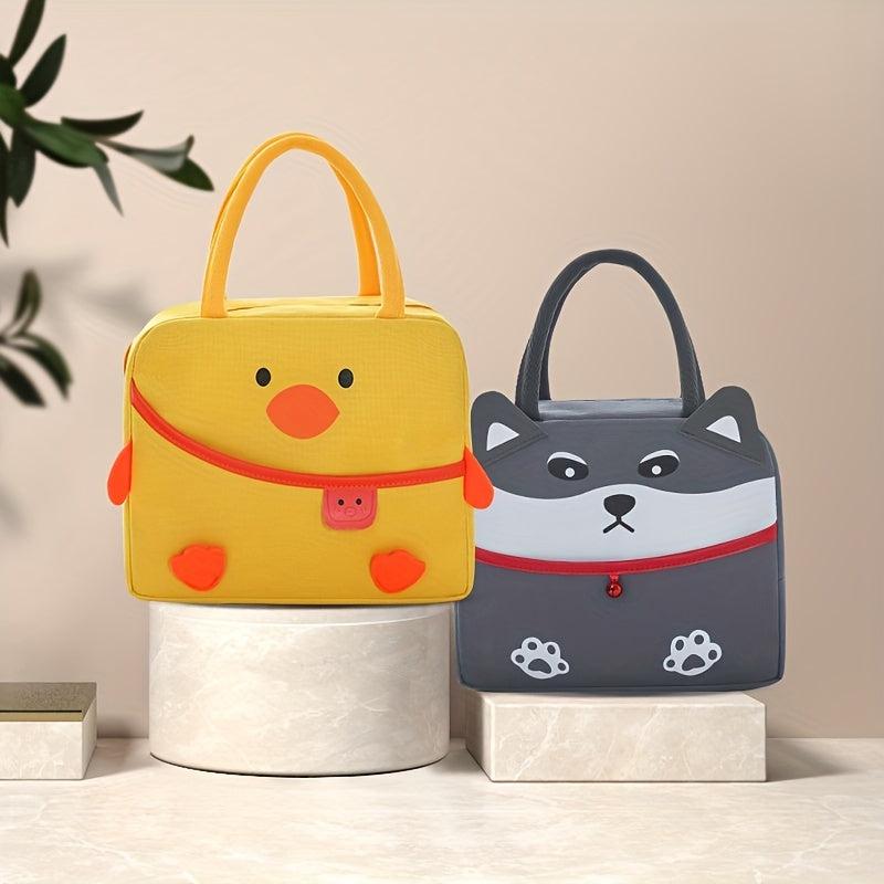 Kitten Lunch Bag Portable Aluminum Foil Large Capacity Bento Bag