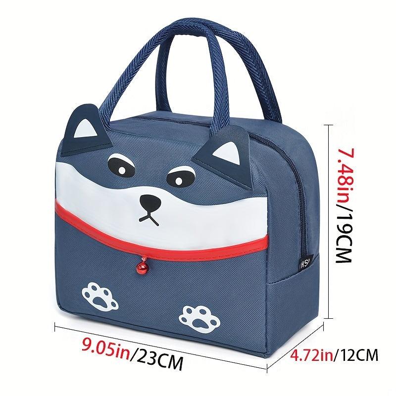 Kitten Lunch Bag Portable Aluminum Foil Large Capacity Bento Bag