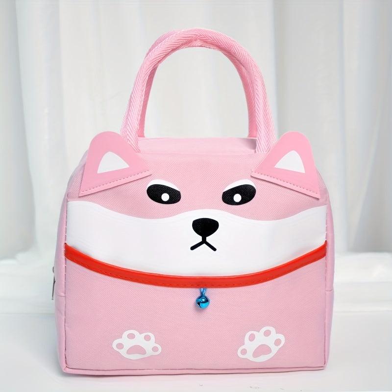 Kitten Lunch Bag Portable Aluminum Foil Large Capacity Bento Bag