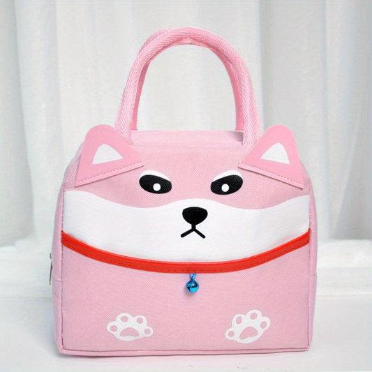 Kitten Lunch Bag Portable Aluminum Foil Large Capacity Bento Bag