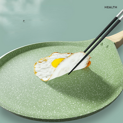 Iomai Stone Non-stick Frying Pan 17.6 inch Wok Pancake Egg Steak Frying Pot