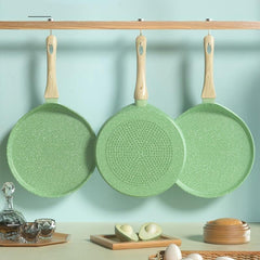 Iomai Stone Non-stick Frying Pan 17.6 inch Wok Pancake Egg Steak Frying Pot