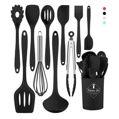 12pcs Silicone Kitchen Utensils Set Heat Resistant Dishwasher Safe