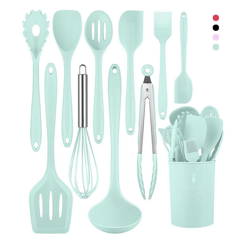 12pcs Silicone Kitchen Utensils Set Heat Resistant Dishwasher Safe