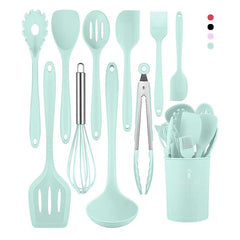 12pcs Silicone Kitchen Utensils Set Heat Resistant Dishwasher Safe