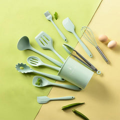 12pcs Silicone Kitchen Utensils Set Heat Resistant Dishwasher Safe
