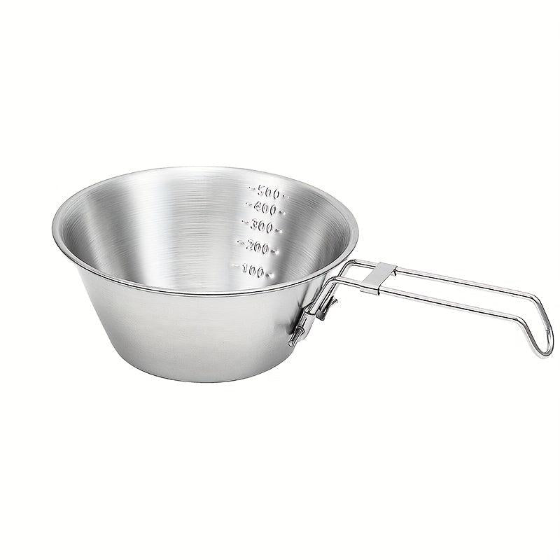 4pcs Foldable Stainless Steel Camping Bowl with Storage Bag