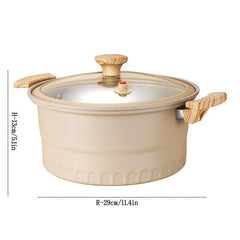 Micro Pressure Cooker 11 42'' Saucepan Soup Pot Clear Glass Cover