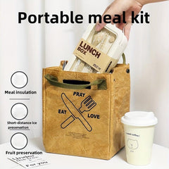 Insulated Lunch Box Bag Bento Bag Aluminum Foil Hand Ice Bag for Camping Picnic