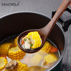 6pcs Wooden Kitchen Utensils Set Spatula Ladle Rice Paddle