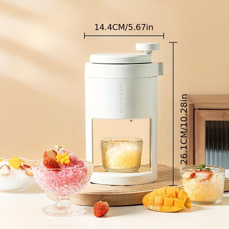 Hand-cranked Ice Shaver Crusher for Cold Drinks - DIY Ice Maker for Summer