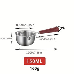 2pcs Stainless Steel Double Boiler Pots - Chocolate Melting Pot Butter Warmer