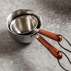 2pcs Stainless Steel Double Boiler Pots - Chocolate Melting Pot Butter Warmer