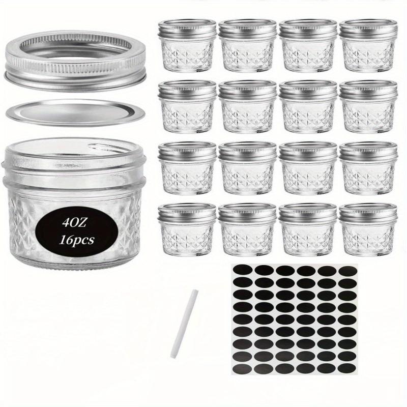 24pack 4oz Mason Jar Glass Storage Jar Airtight Lids