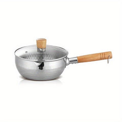 1pc Stainless Steel Small Cooking Pot Instant Noodle Pan Bread Pan